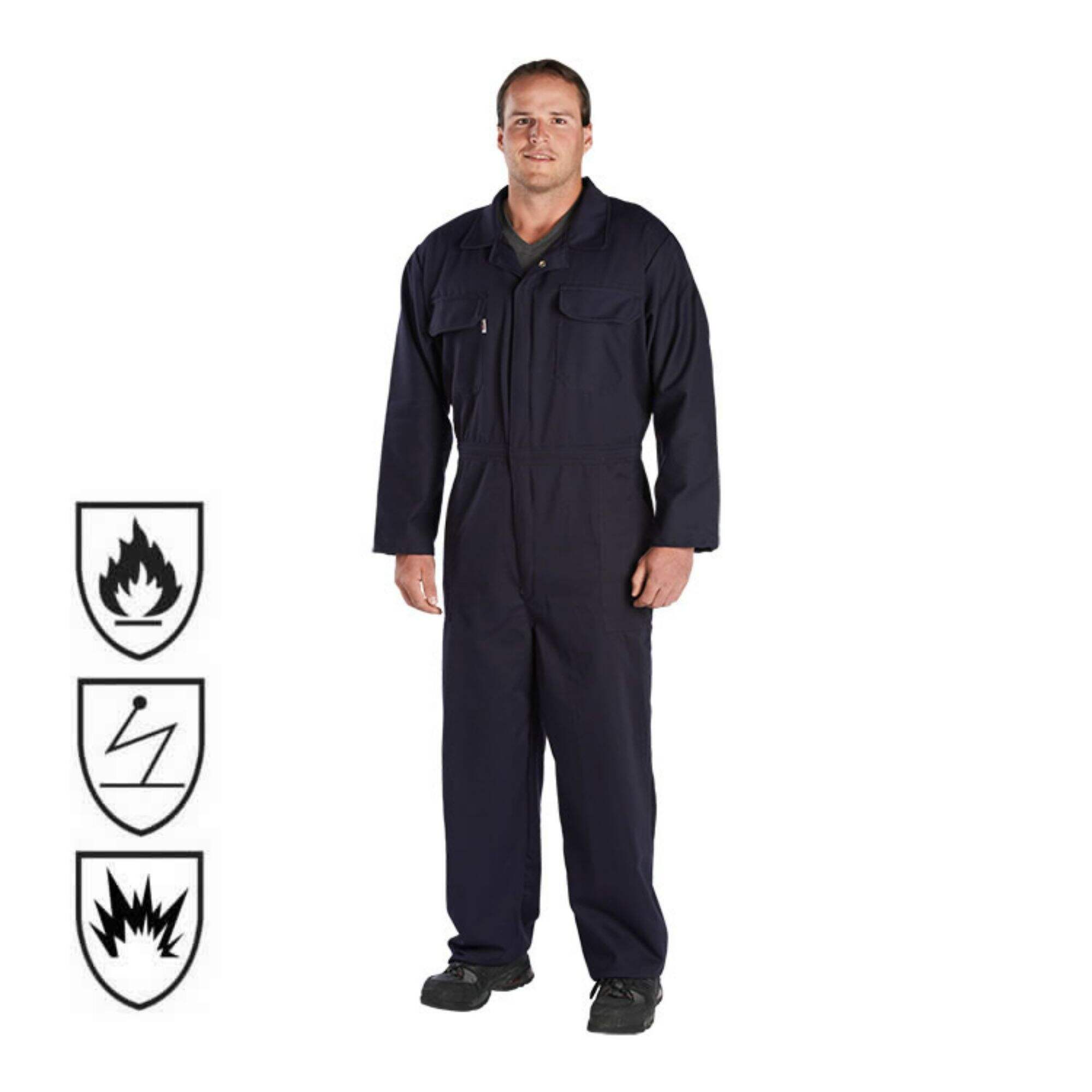 Factory Supply Antistatic Fireproof  Poly coverall Traffic Mining Durable   overall