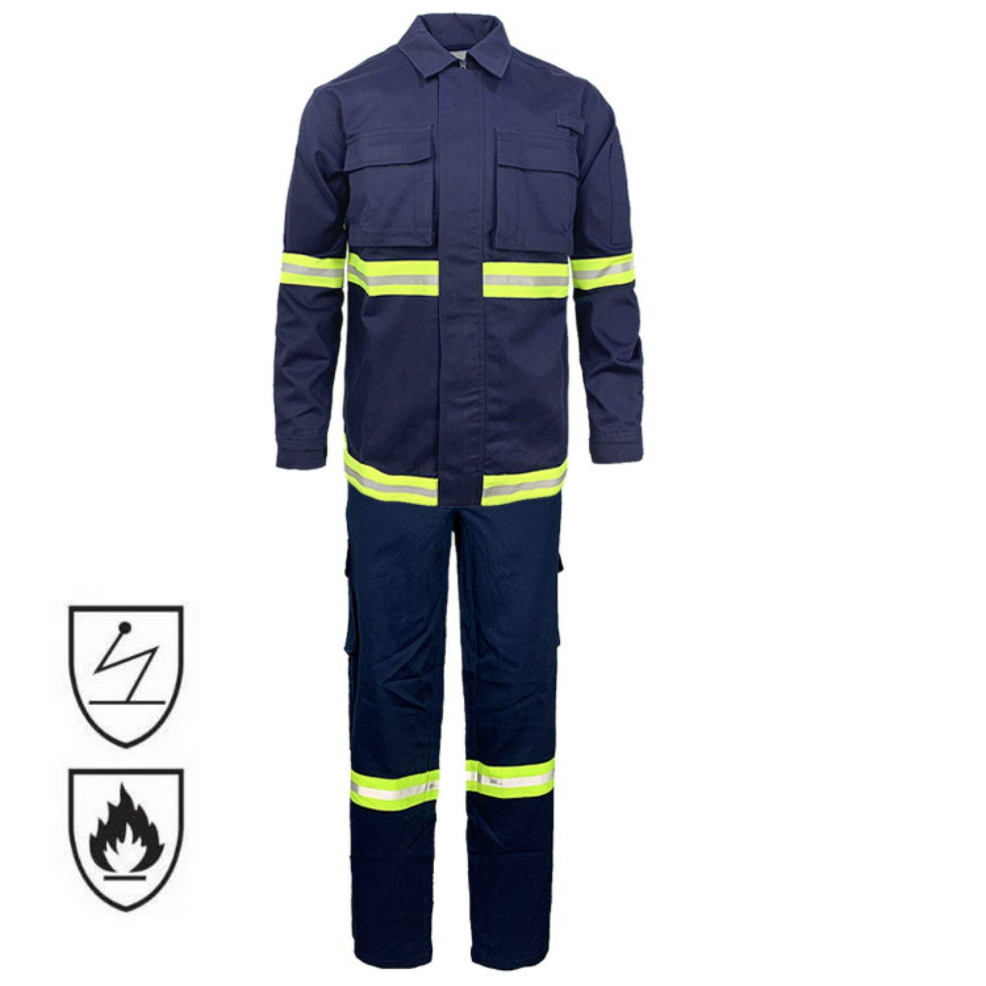 Fashionable Design Obvious Reflective Hi Vis Work Clothes Safety Construction Antistatic Suits