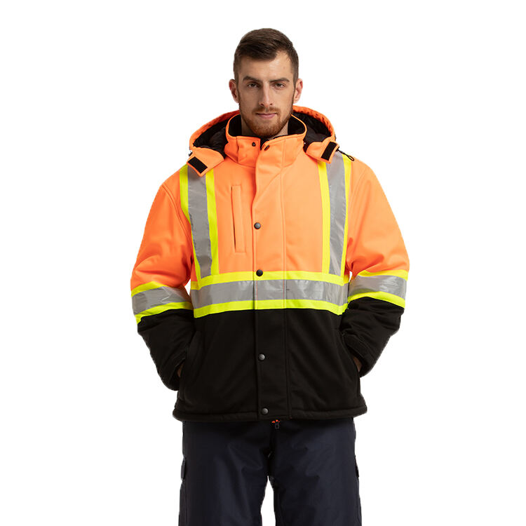 High Quality Men's Safety Hi Vis Workwear Jacket Construction Reflective Winter Wholesale Safety waterproof  insulated Rain  Working Jacket