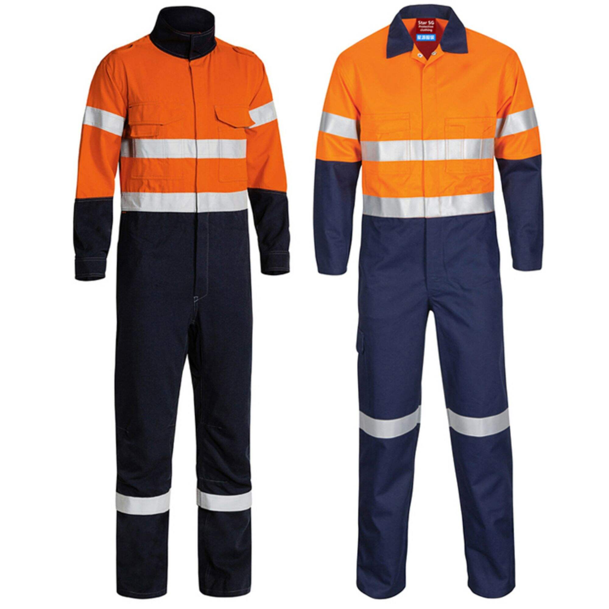 Safetywork Custom Logo Cotton Fbric Workwear  Reflective Waterproof Anti-arc Anti-static Coverall