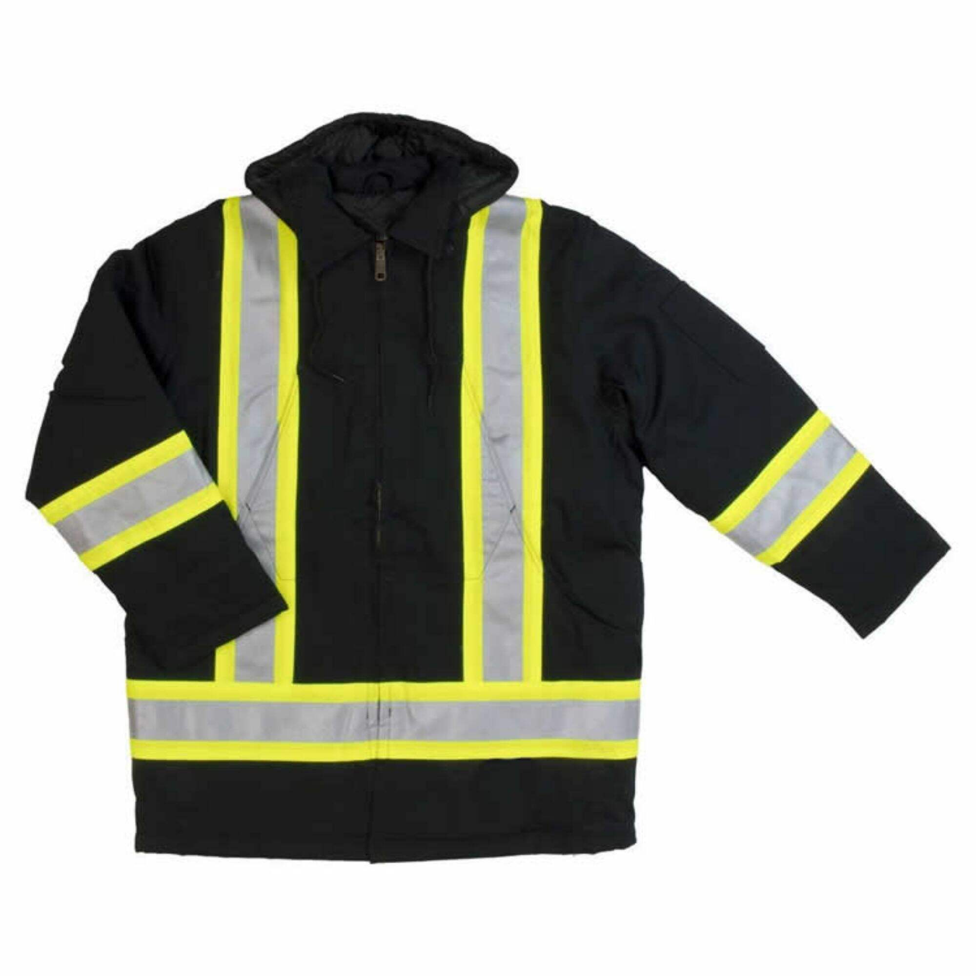 Factory Supply  Insulated X Back Reflective Workwear Hi Vis Industrial Mechanic Work Jacket