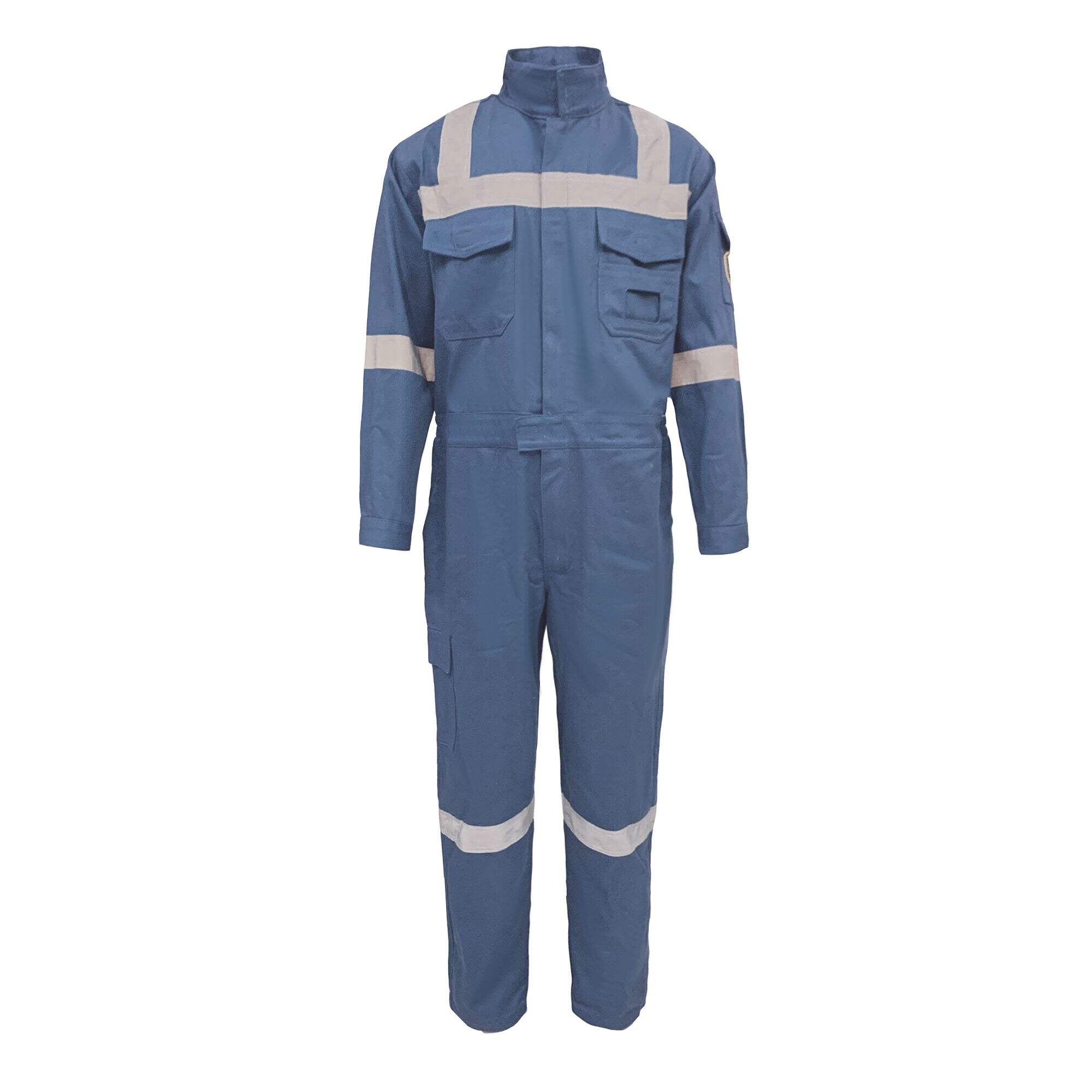 Factory Supply Tailored  Hi Vis Reflective Coverall Antistatic Construction Safety Cotton Clothes