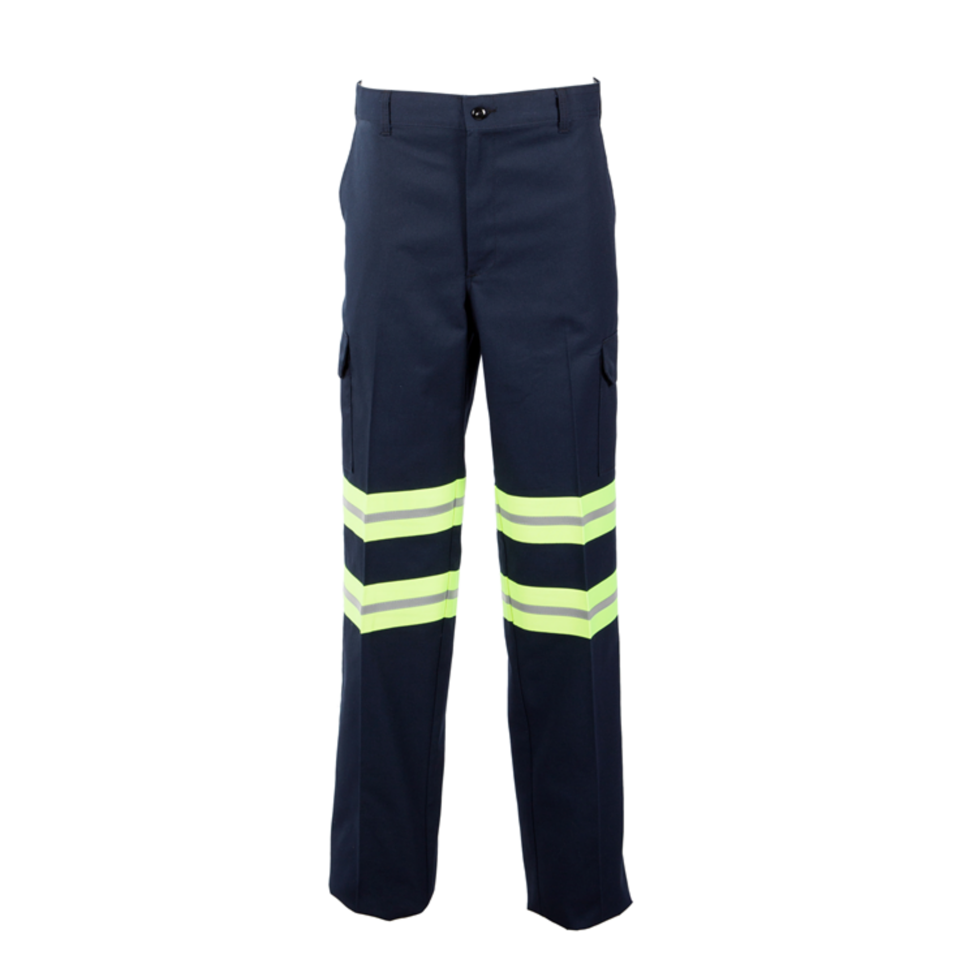 Factory Custom Reflective Polyester/Cotton  Trousers  Waterproof Hi Vis Pants with two tapes