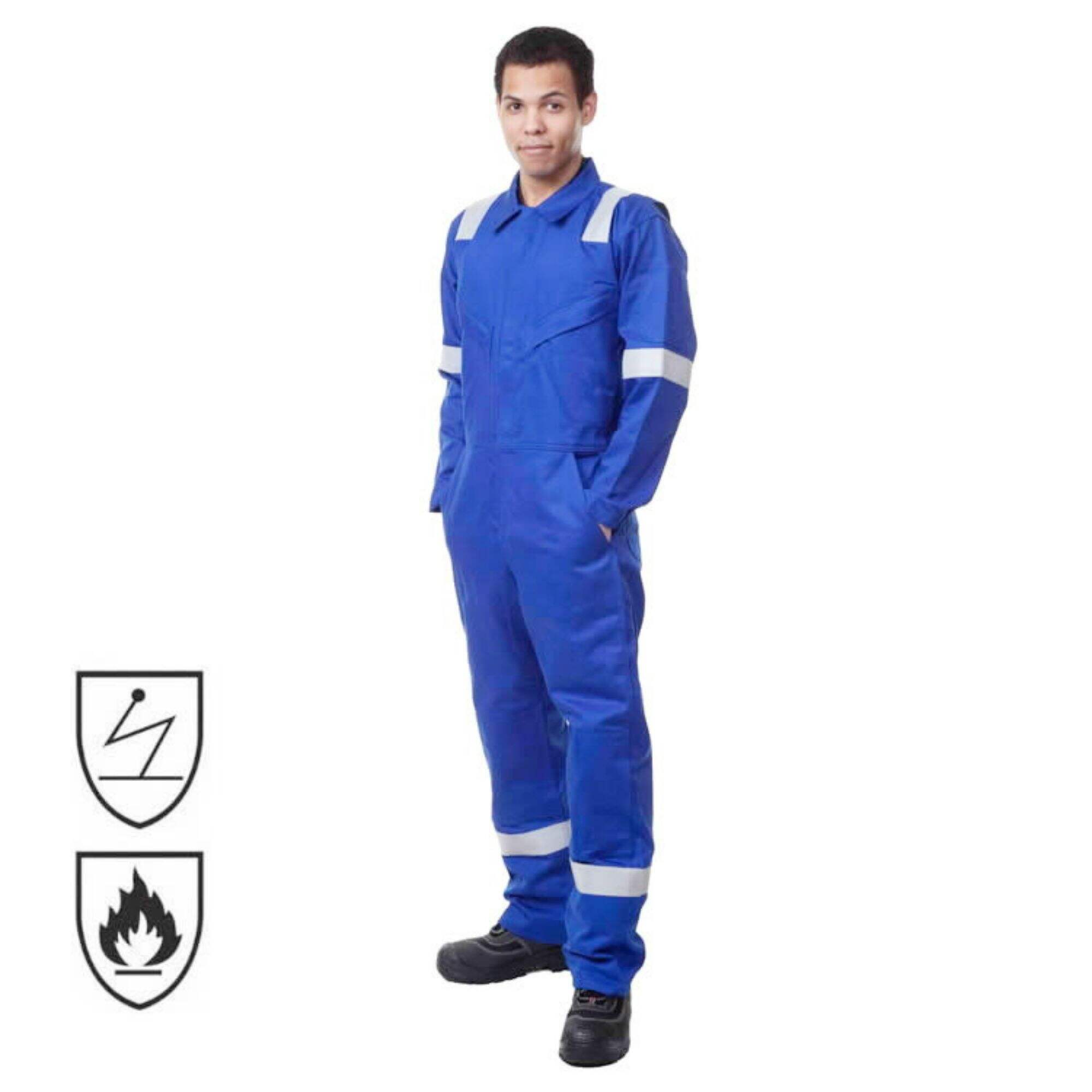 Industrial Anti Fire Acid proof Oil Resistant Work Suit Hi Vis Reflective Outdoor Overalls