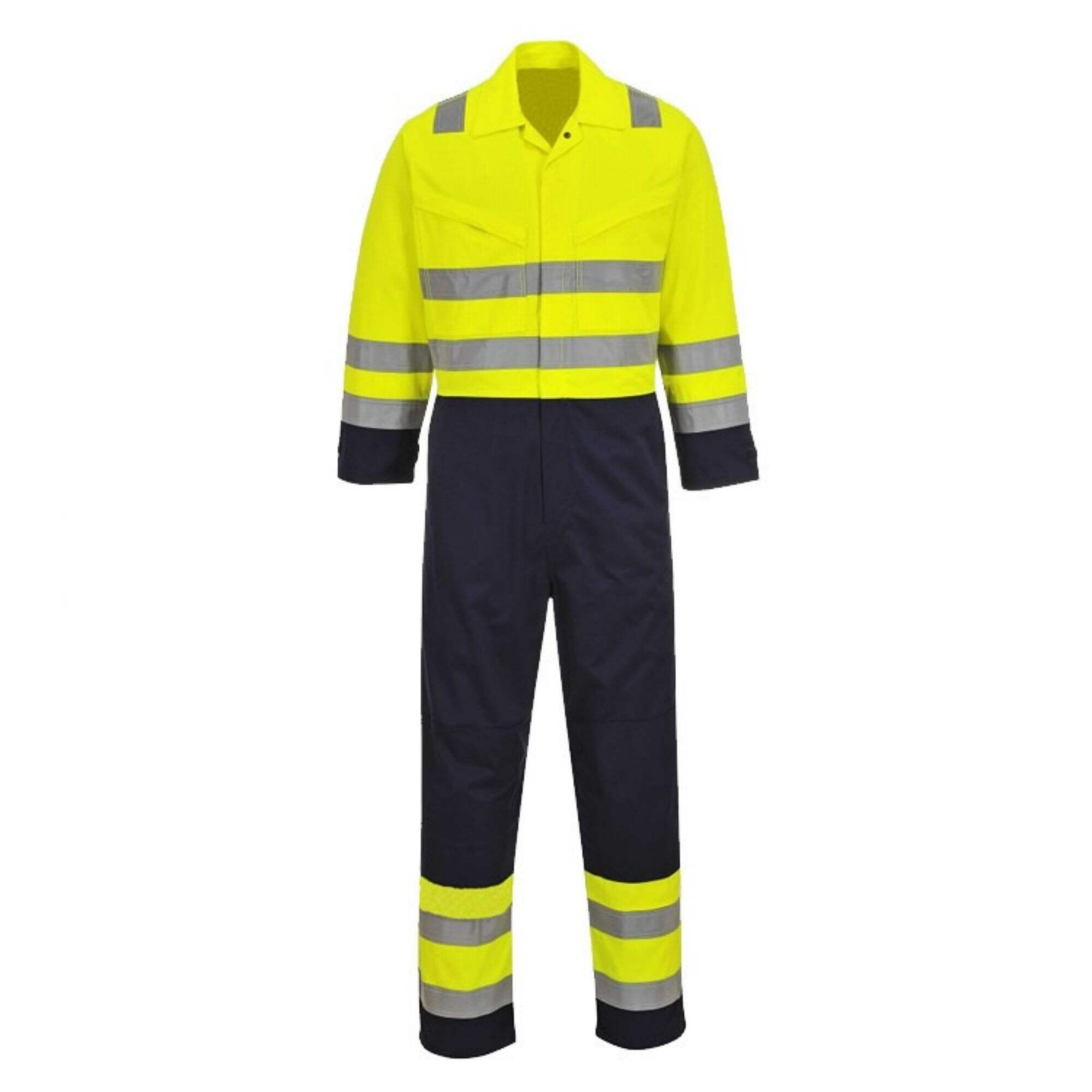 Industrial Hi Vis Reflective Coveralls Traffic Fireproof  Fireman Overalls