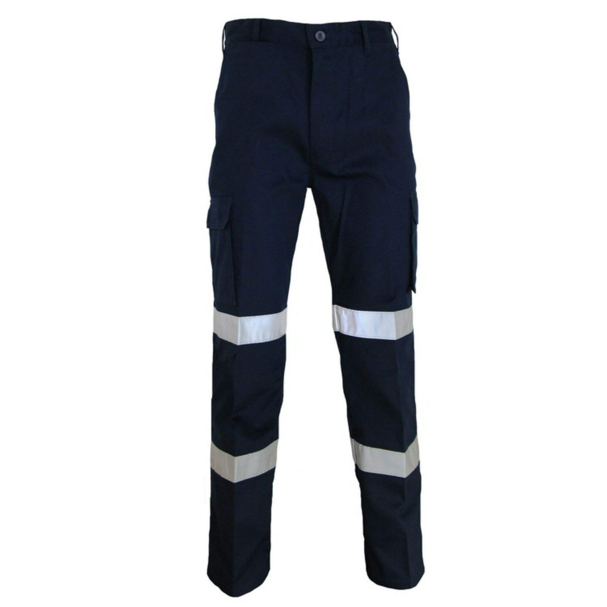 High Quality Custom Hi Vis Work Pants For Construction Industrial Reflective Navy Blue Work Trousers