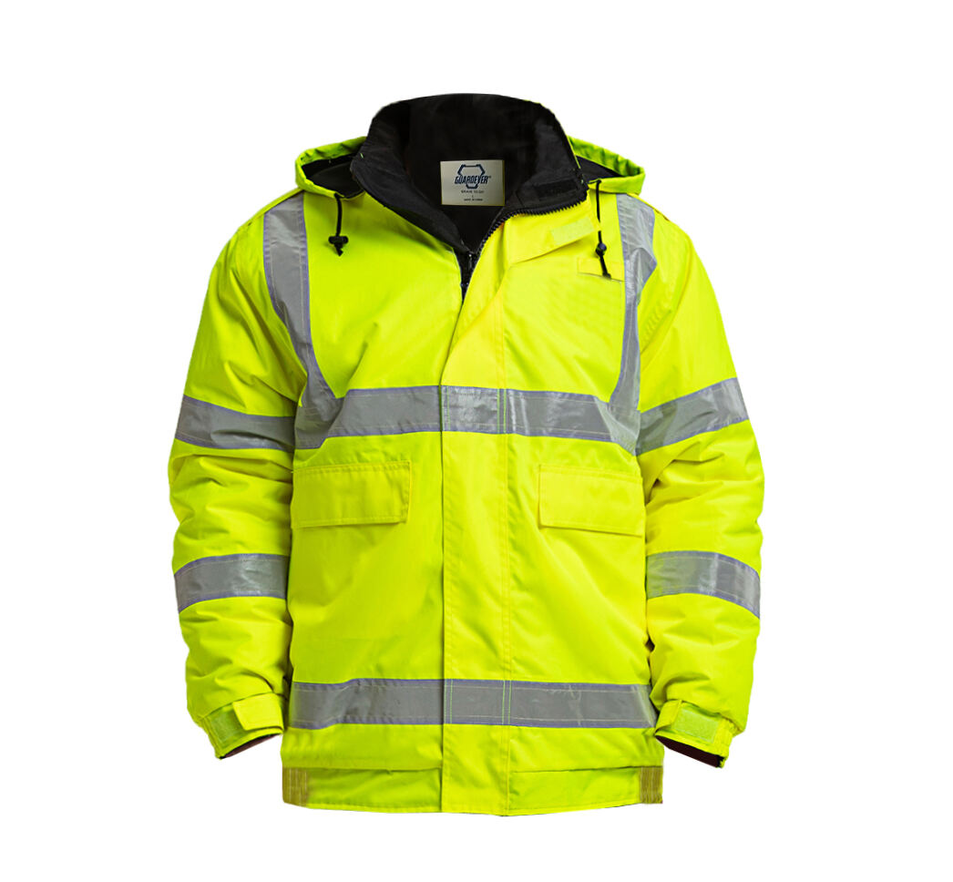 Factory Customize Class 3 Reflective Construction Reversible Waterproof Windproof Winter Insulate Safety Hi Vis Work Jacket