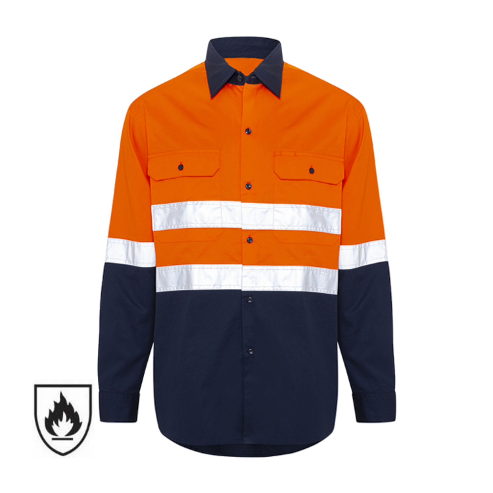 Custom Unisex Industrial Vaultex Hi Vis Reflective Suits Fire retardent Traffic Shirts