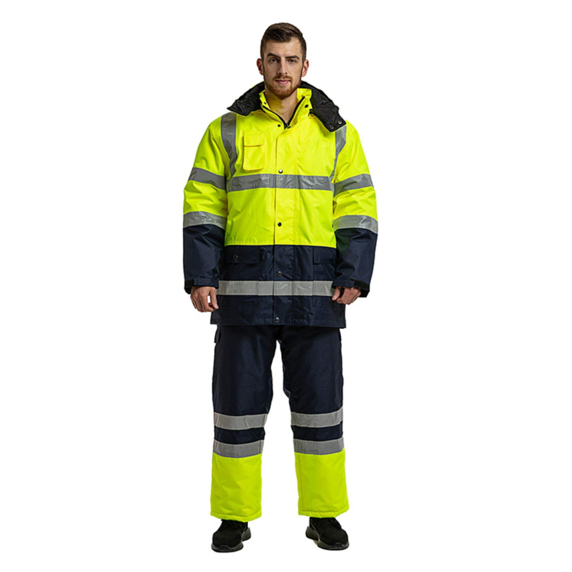 Factory Supply Hi Vis Reflective Safety Custom Logo  Workwear  Construction Traffic Railway Windproof Jacket