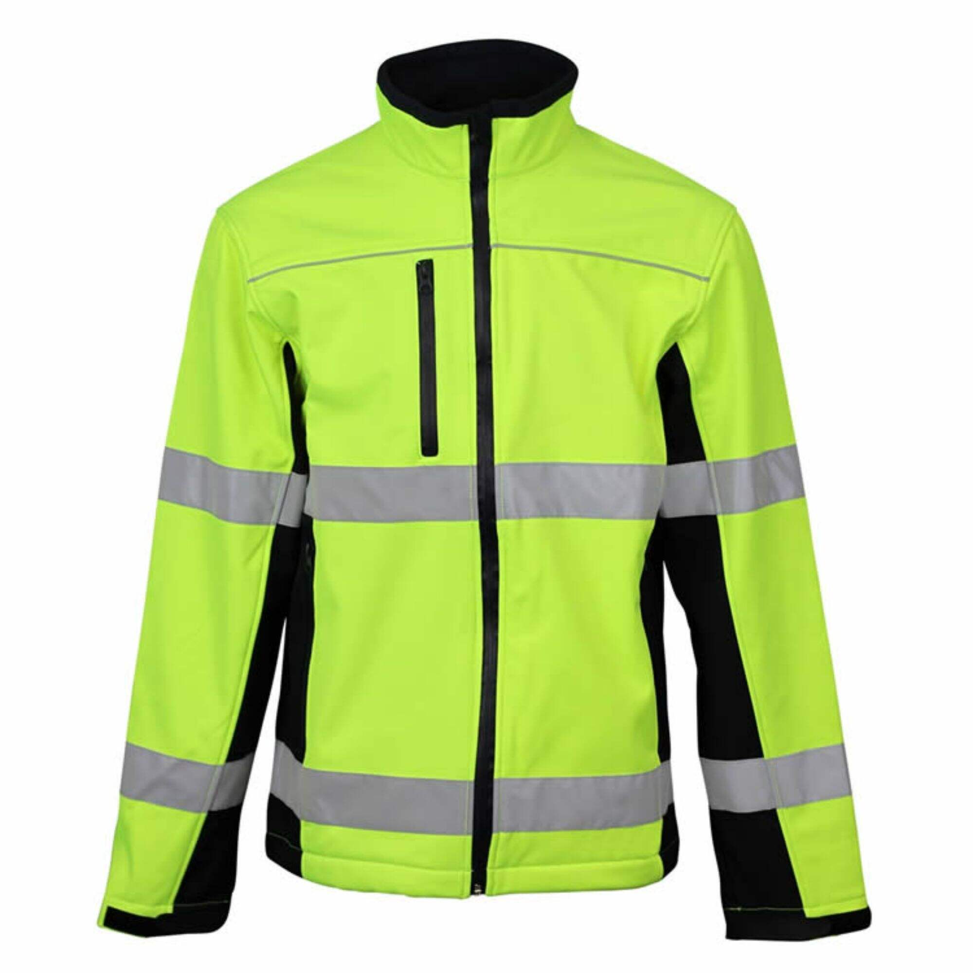 Hi Vis Reflective Long Sleeve Waterproof Unisex Softshell Jacket Thermal Windproof Warm Safety Workwear