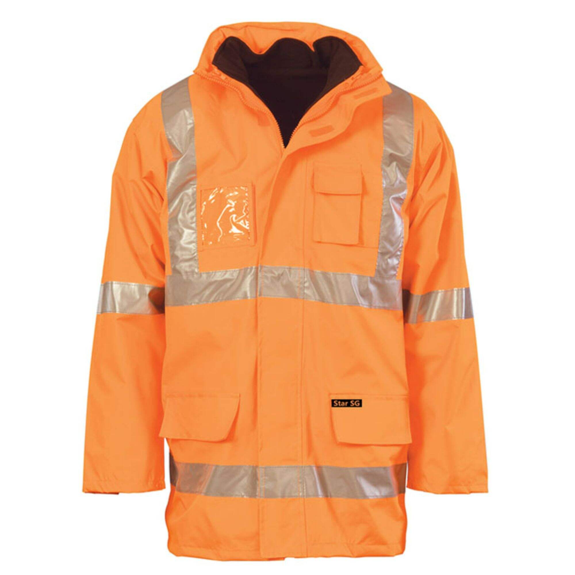 Hi Vis Reflective Workwear With “X”Back Traffic Railway Road Antistatic Waterproof Windproof Jackets