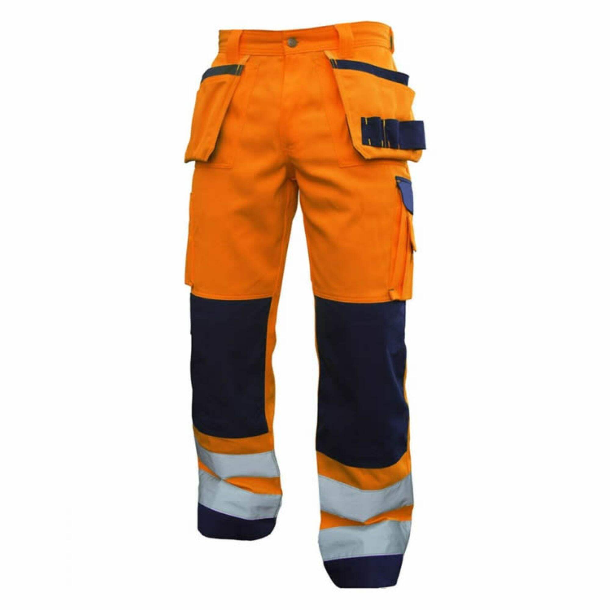 Factory Supply Cargo Pants Reflective Hi Vis Safety Traffic Road Railway Trousers