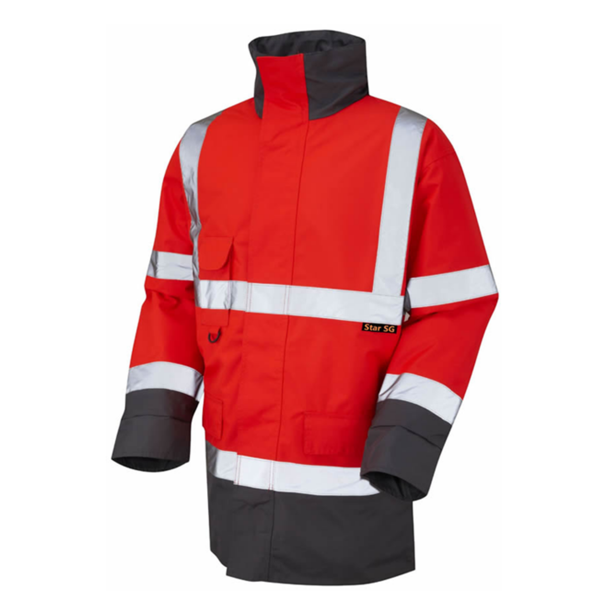 Industrial Polyester Thermal Hi Vis Reflective Custom Color Long Sleeve Workwear Construction Traffic Railway Road Jacket