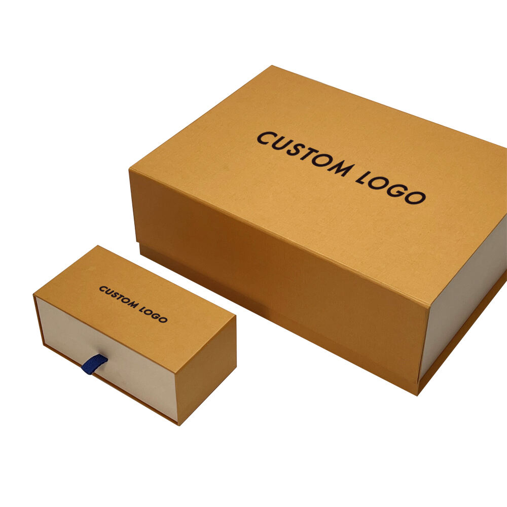 Luxury custom rigid cardboard sliding drawer paper box gift drawer packing box details