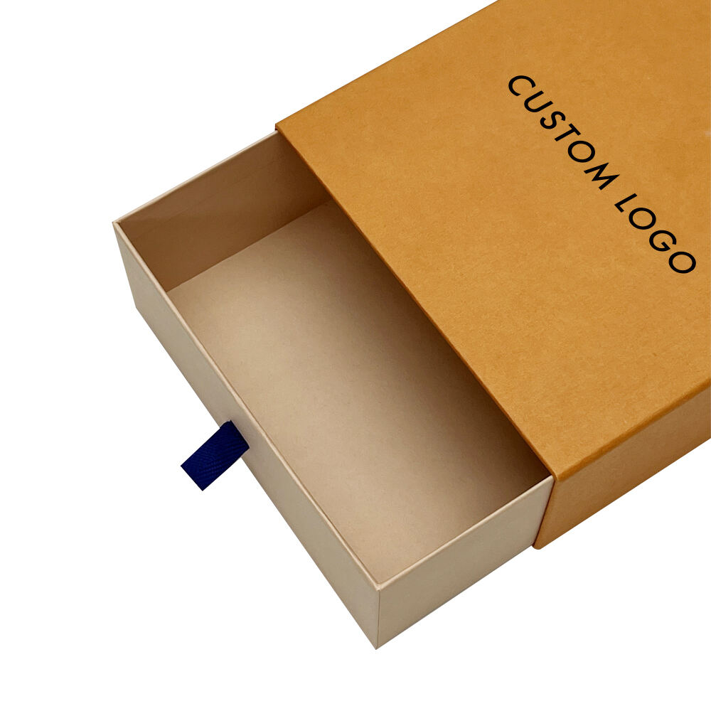 Luxury custom rigid cardboard sliding drawer paper box gift drawer packing box factory