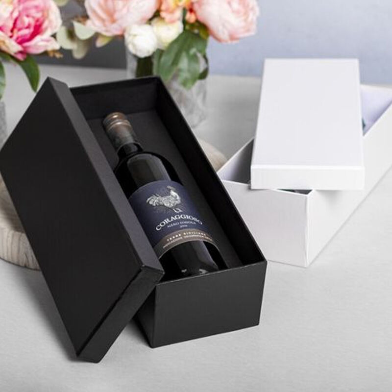 luxury matt black rigid cardboard liquor set packaging boxes custom made champagne whisky red wine bottles glass paper gift box manufacture