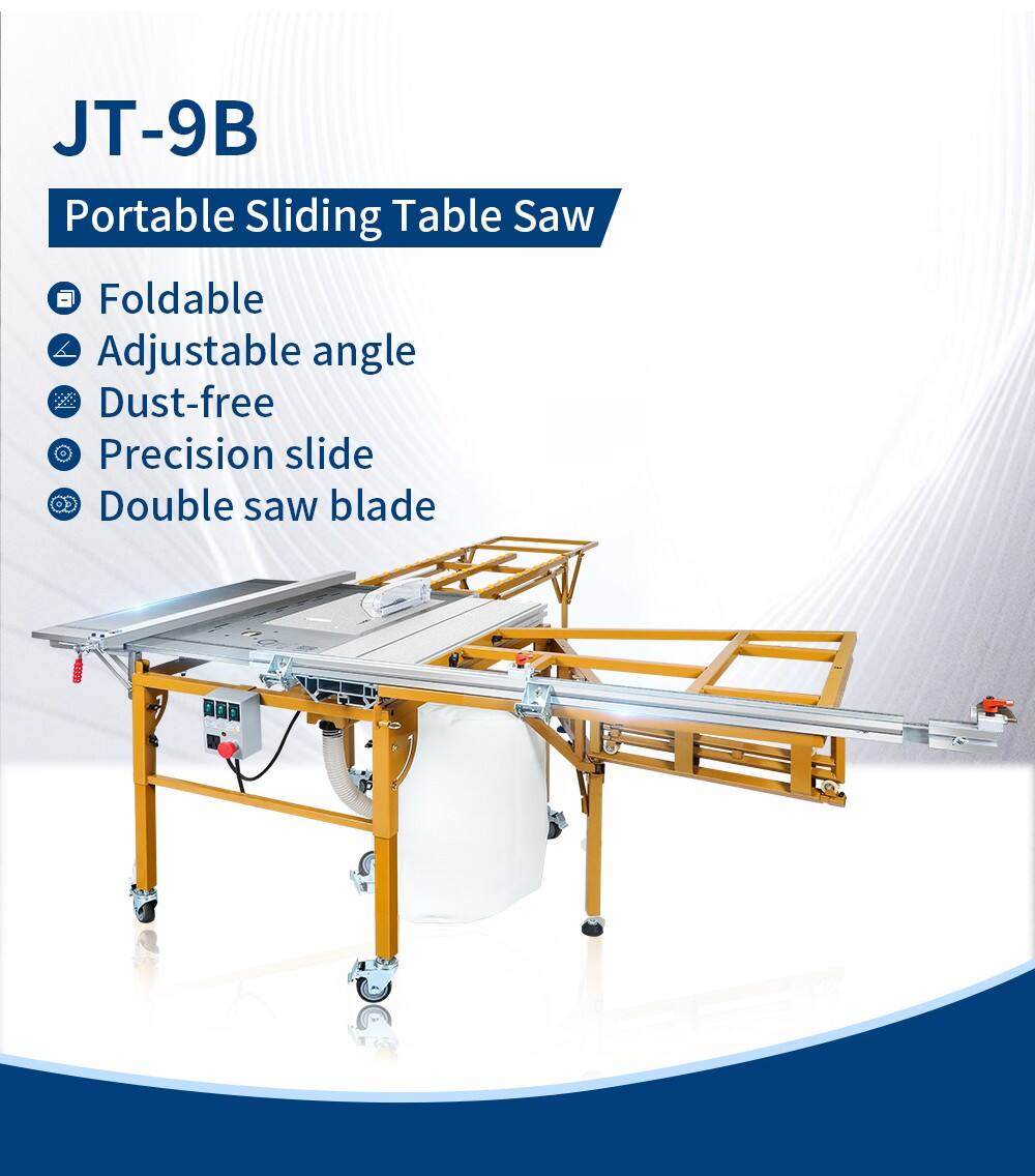JT-9B Portable Folding Woodworking Table Saw Mobile Tablesaw Sawmill Portable Horizontal Table Saw For Woodworking supplier