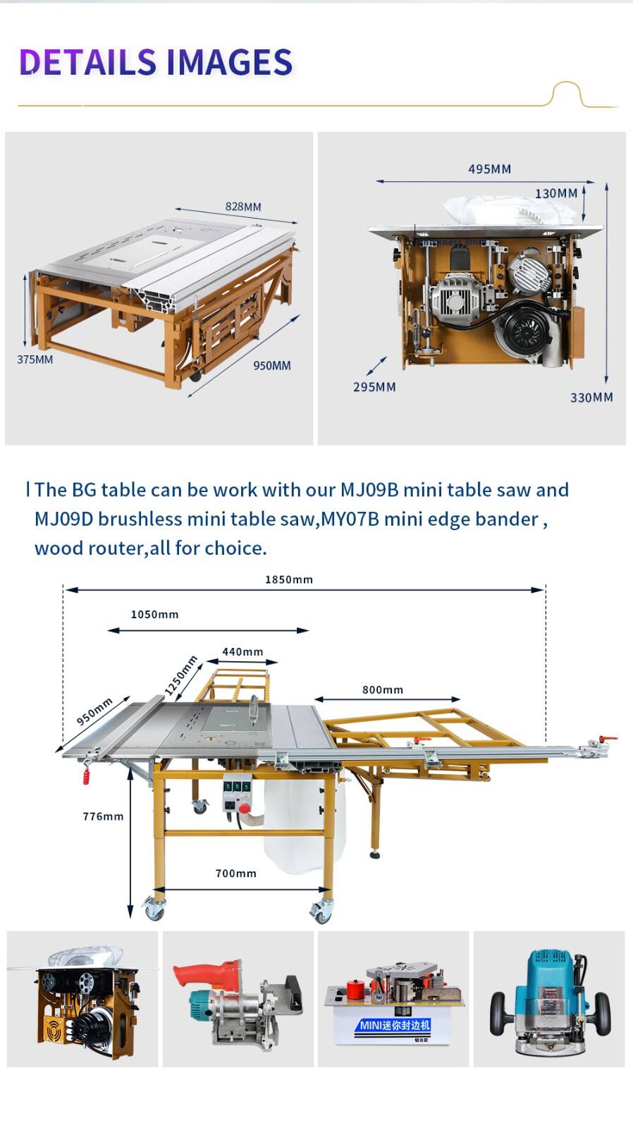 JT-9D Sliding Table Saw Machine Woodworking Dust Free Composite Saw Lifting Table Saw Wood Table Saw manufacture