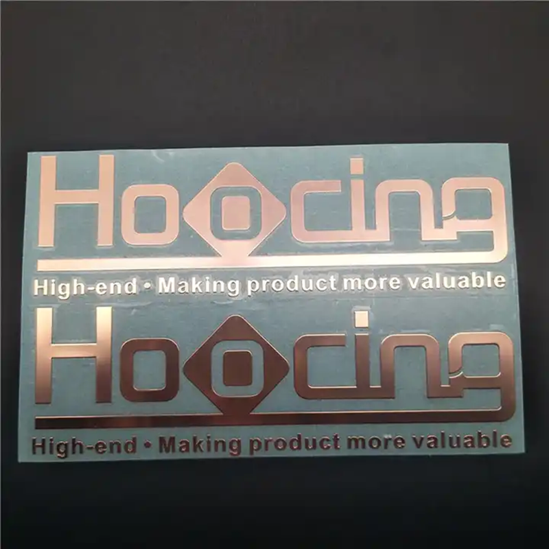 quality adhesive metal logo sticker