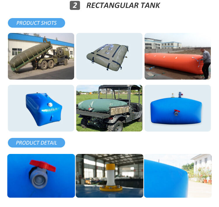 Factory Cheap Automatic Rectangular Shape PVC Tarpaulin Collapsible Portable Water Storage Tank Rain Water Tanks Outdoor details