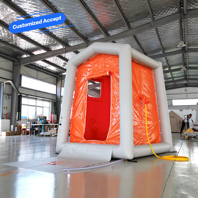 Factory Waterproof Windproof Airtight PVC Inflatable Tent Reusable Easy Quick Install Sanitisation Decontamination Tent Outdoor details