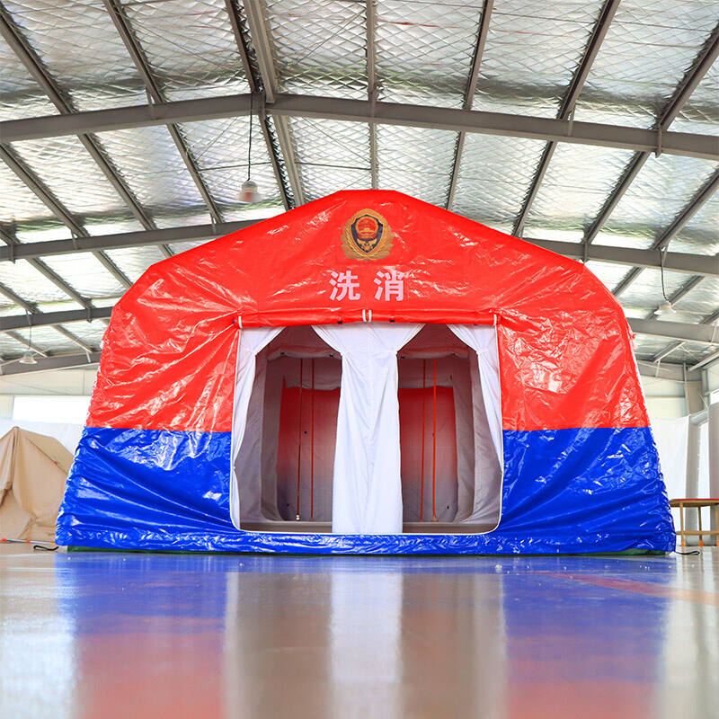 Factory Waterproof Windproof Airtight PVC Inflatable Tent Reusable Easy Quick Install Sanitisation Decontamination Tent Outdoor supplier