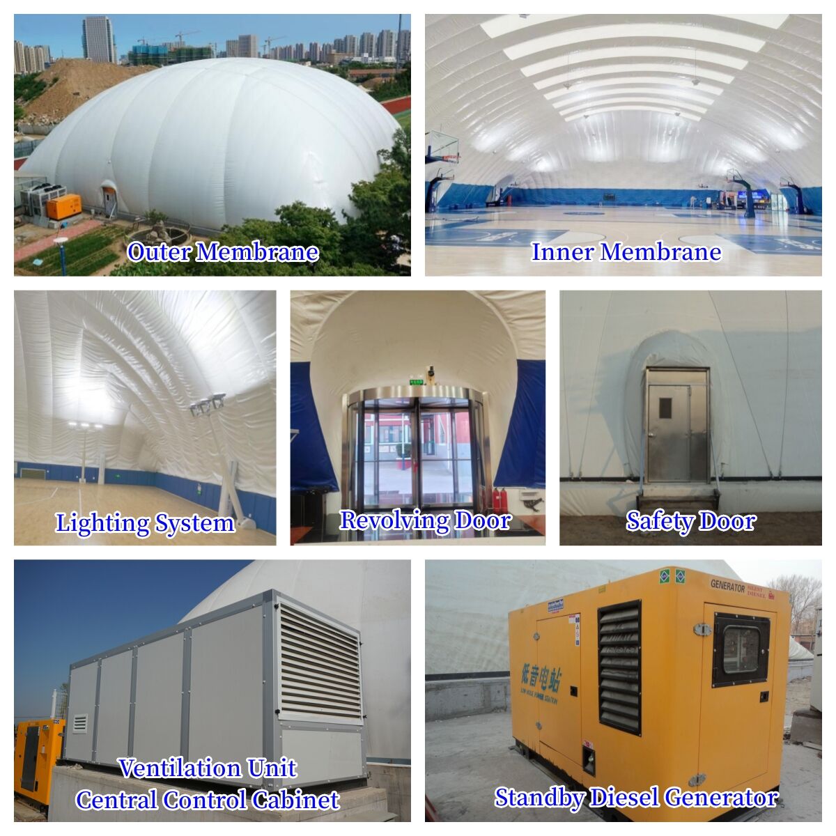 Factory Custom Large Sports Tennis Soccer Air Domes Arena Tent Football Stadium with best prices details