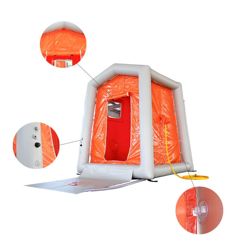 Factory Waterproof Windproof Airtight PVC Inflatable Tent Reusable Easy Quick Install Sanitisation Decontamination Tent Outdoor factory