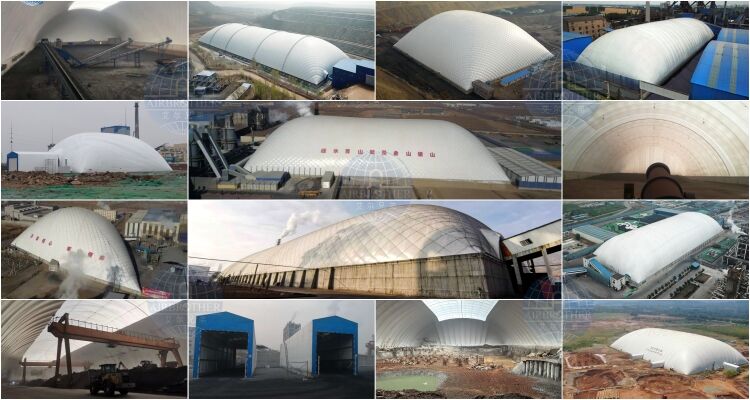 Custom Big Size PVC Fabric Air Supported Inflatable Storage Warehouse Building Dome for Industrial Use supplier