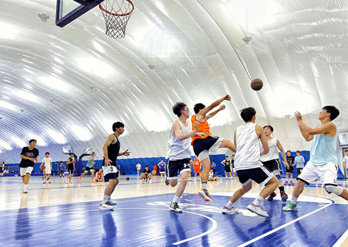 Air Dome used for Basketball Training In Shanghai City, China