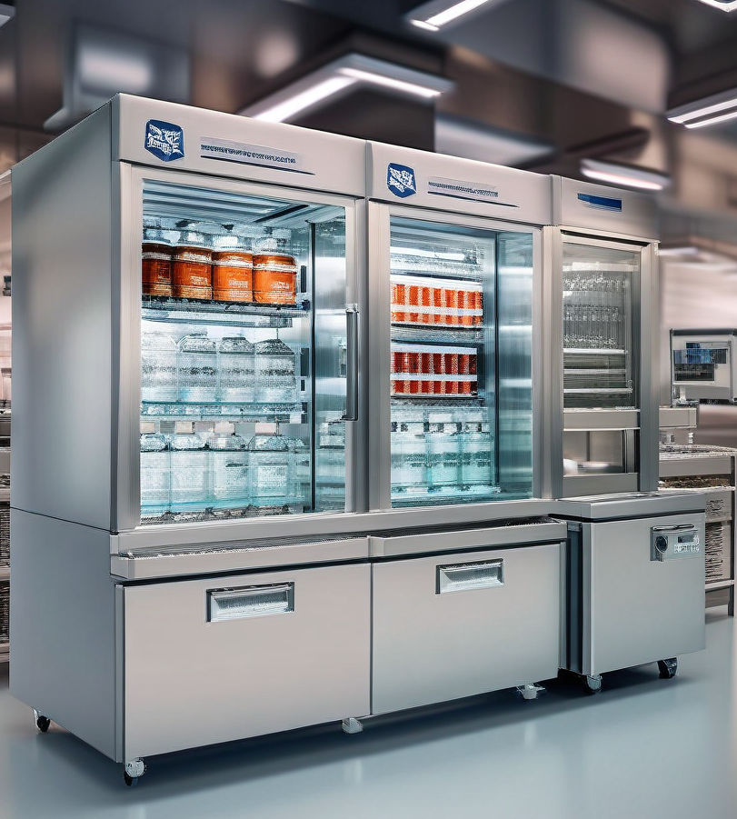 High efficiency and energy saving commercial refrigerated display cabinet