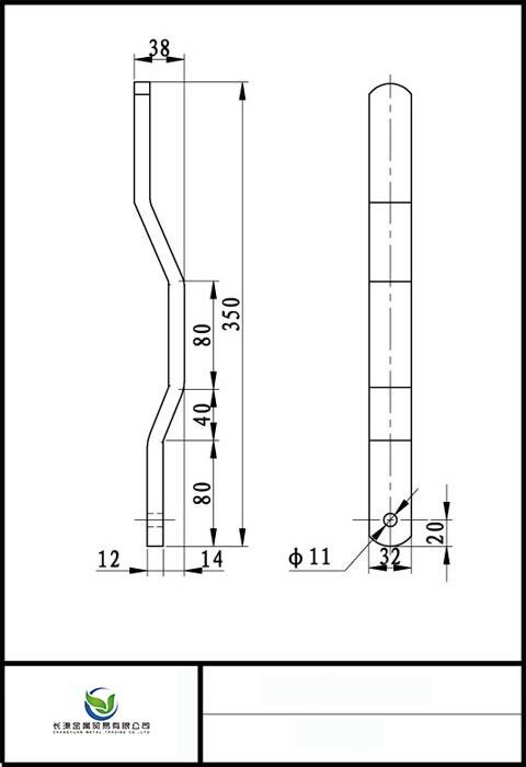 Hot-Dip Zinc Foldable Container Door Handle details