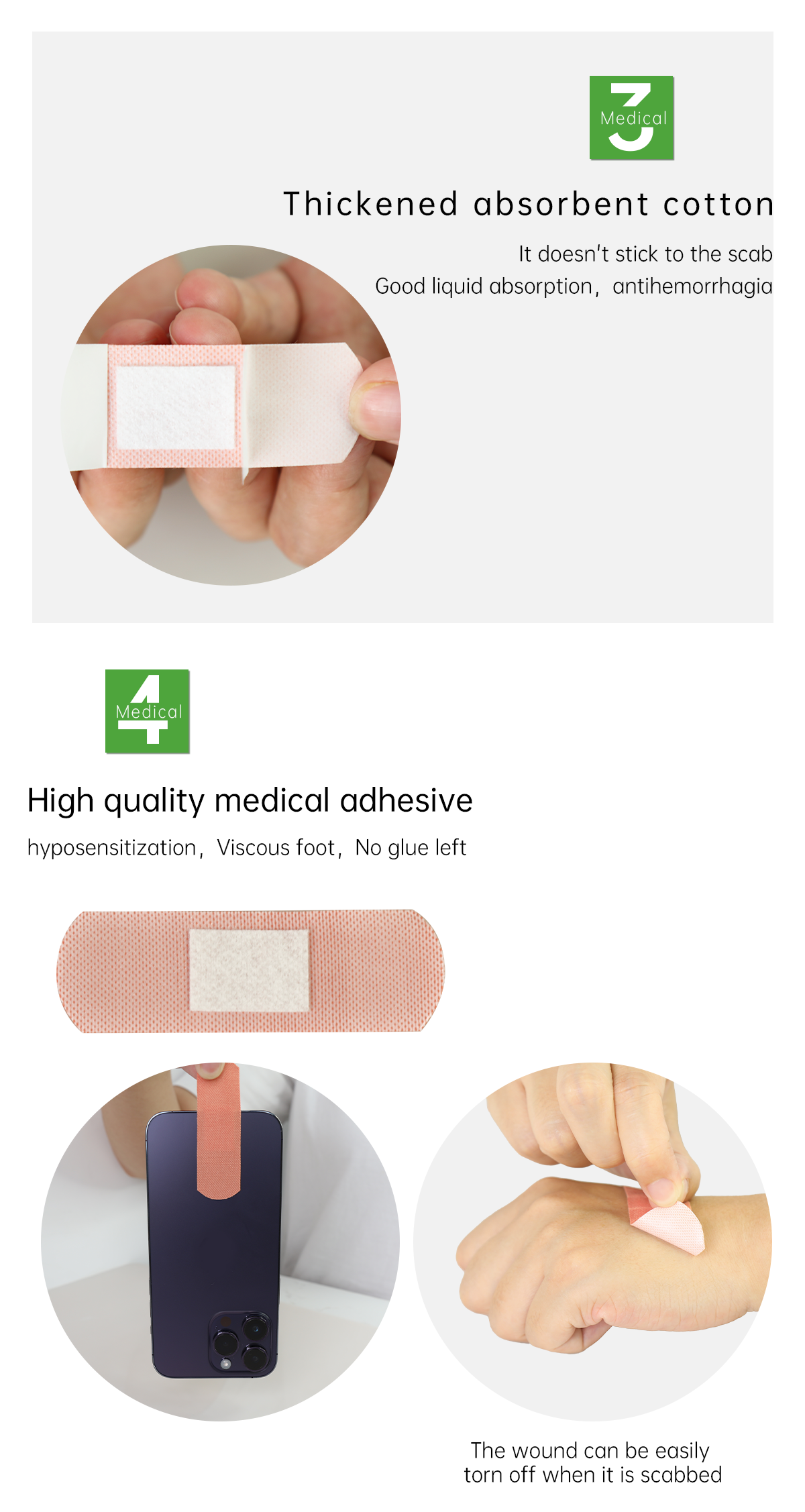 Factory Hot Sales First Aid Bandage Woundplast First Aid Band Aid for Skin or medical care supplier