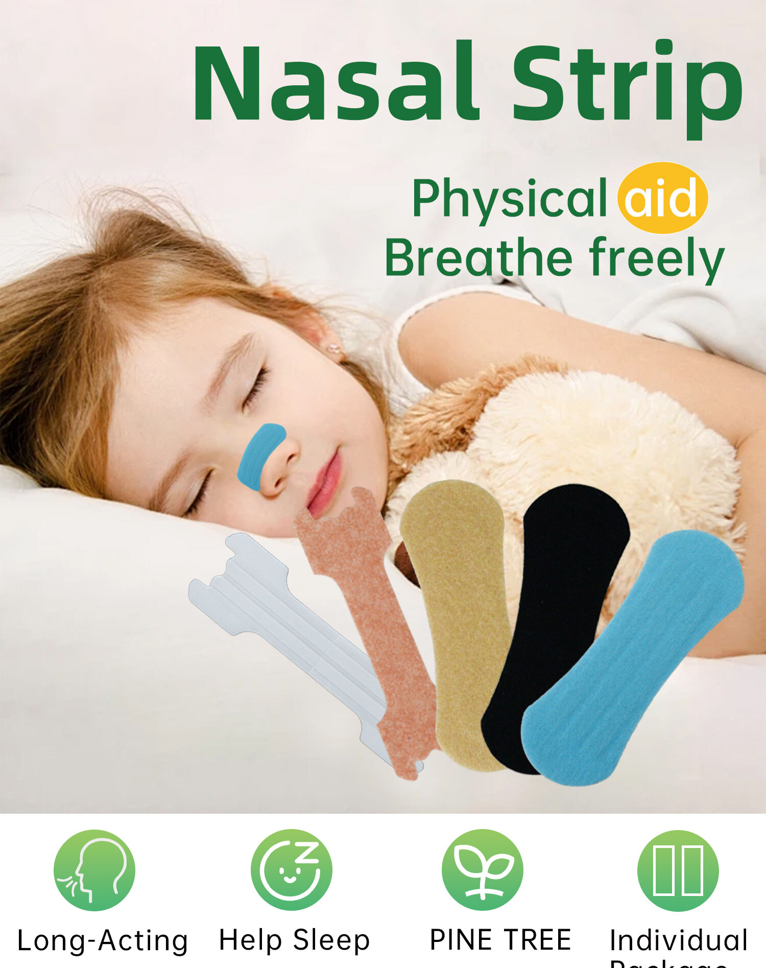 Best Quality Nose Using Anti Snoring Deep Sleep Nasal Strips For Help Breathing details