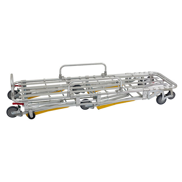 YXH-3A Aluminum Alloy foldable body ambulance stretcher trolley details