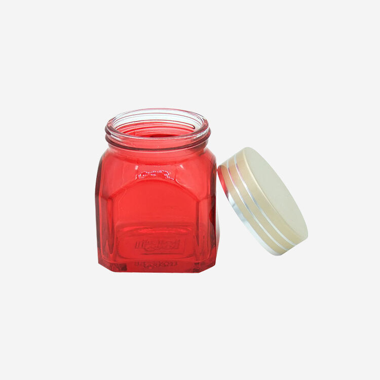 Custom Square Skincare Glass Jar with Screw-on lid