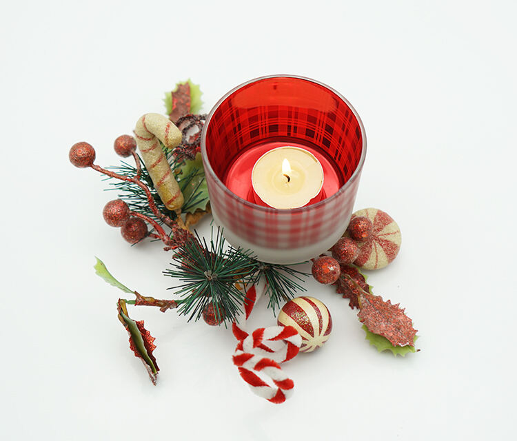 Harderson 4oz -5oz Christmas Plaid Votive Candle Holder supplier