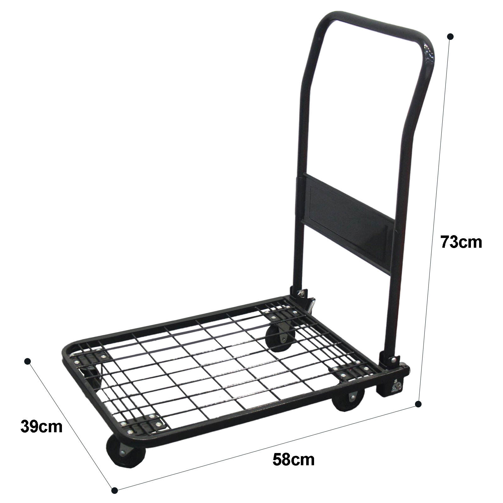 PH50 Platform Hand Trolley Cart, Folding Flatbed Cart Dolly with 50kg Load, Lightweight Mesh manufacture