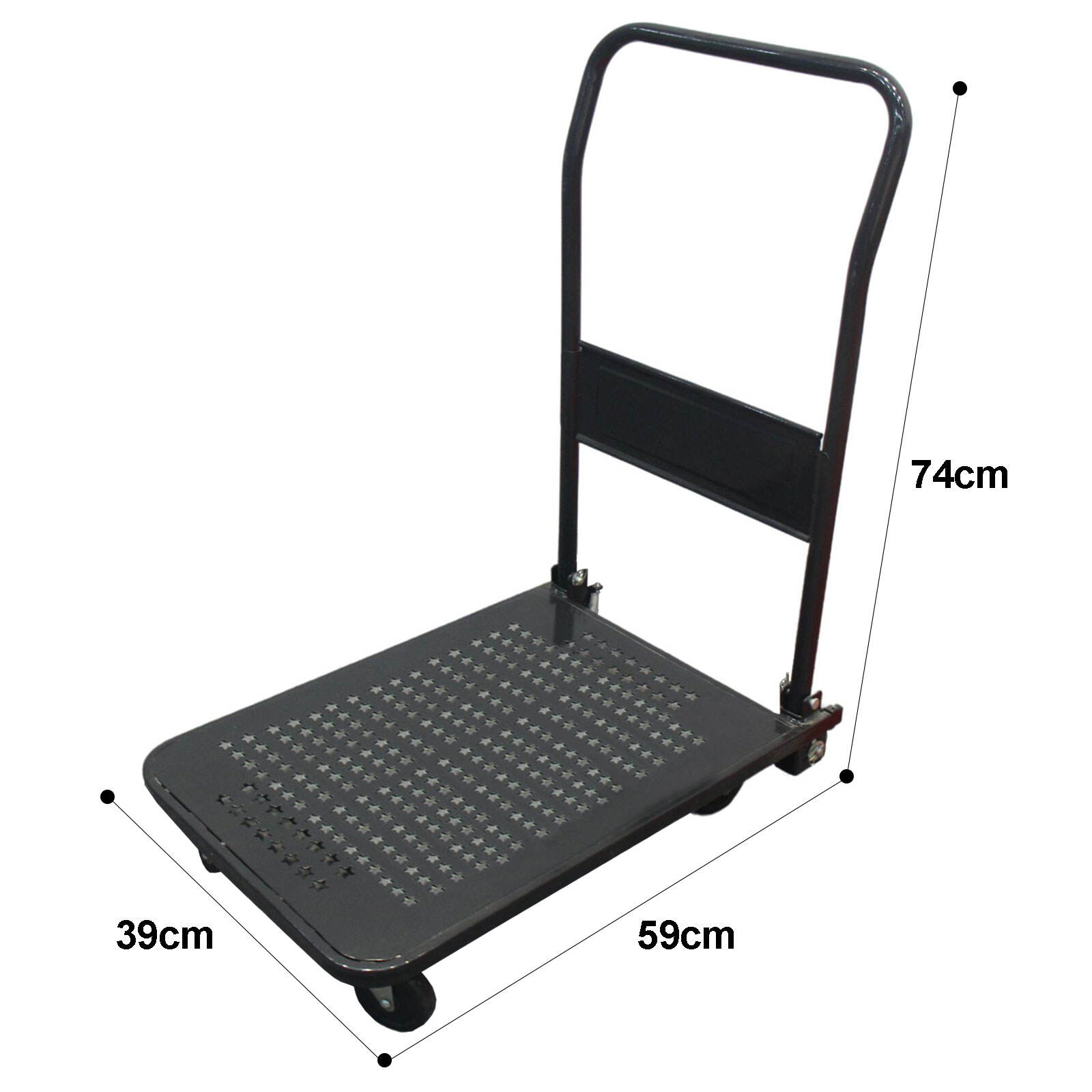 PH50B Platform Trolley Cart, Folding Flatbed Cart Dolly, Platform Hand Trolley Cart with 50kg Load, Lightweight Mesh supplier