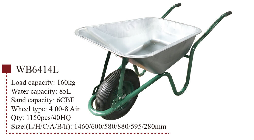 WB6414L Wheelbarrow, Wheel Barrow for Garden Construction Building, with 4.00-8 Pneumatic Wheel  supplier