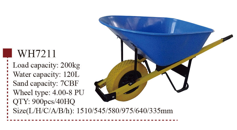 WH7211 Wheelbarrow, Wheel Barrow for Garden Construction Building, with 4.00-8 PU Foam Wheel manufacture