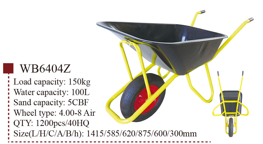 WB6404Z Bauschubkarre, Schubkarre, für den Gartenbau, mit Stahlrahmen, 4.00-8 Luftradlieferant