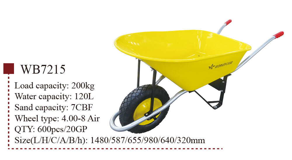 WB7215 Wheelbarrow, Wheel Barrow for Garden Construction Building, with 4.00-8 Pneumatic Wheel factory