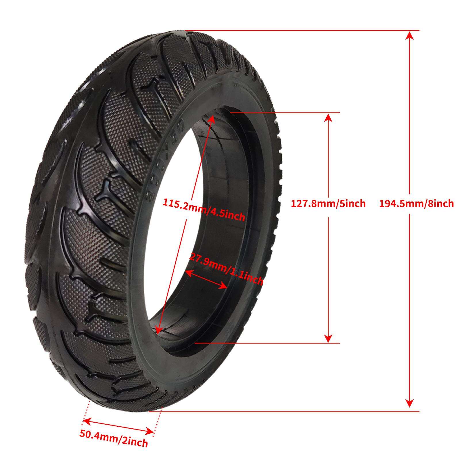 إطار بديل للسكوتر الكهربائي مقاس 8 بوصات 200x50S، مزود بإطارات مطاطية شبه هوائية مسطحة مقاس 8 بوصات