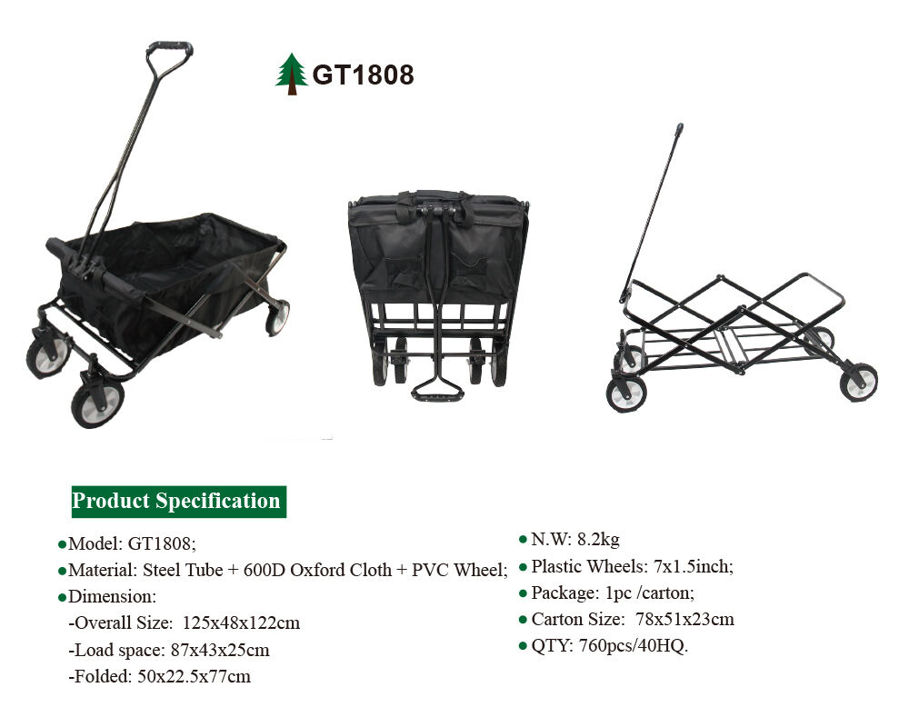 GT1808 Foldable Utility Wagons, Folding Wagon Cart for Garden, Camping, Outdoor manufacture