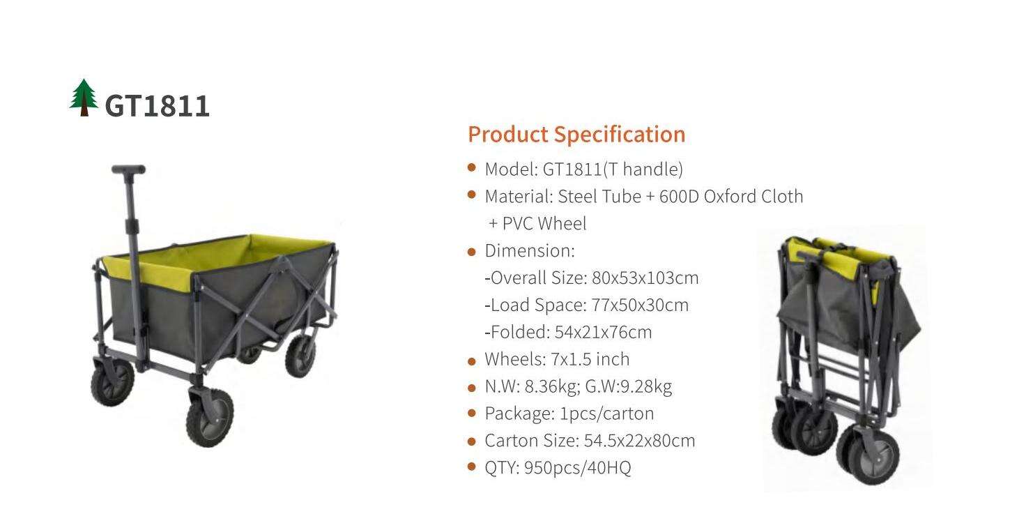 GT1811 Folding Wagon, Collapsible Camping Wagon Cart, for Outdoor Garden supplier