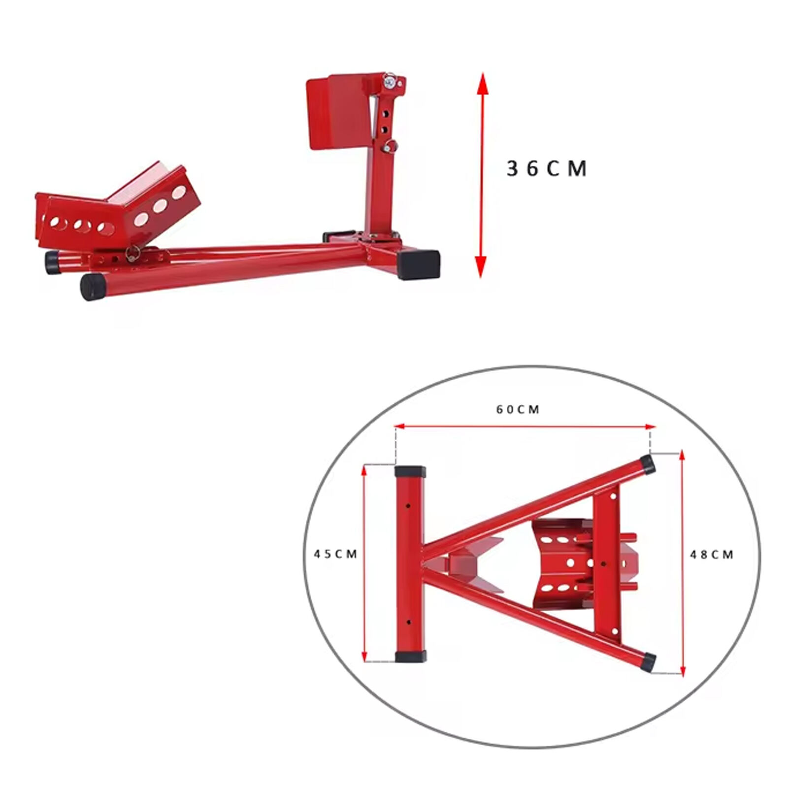 Motorcycle wheel chock stand