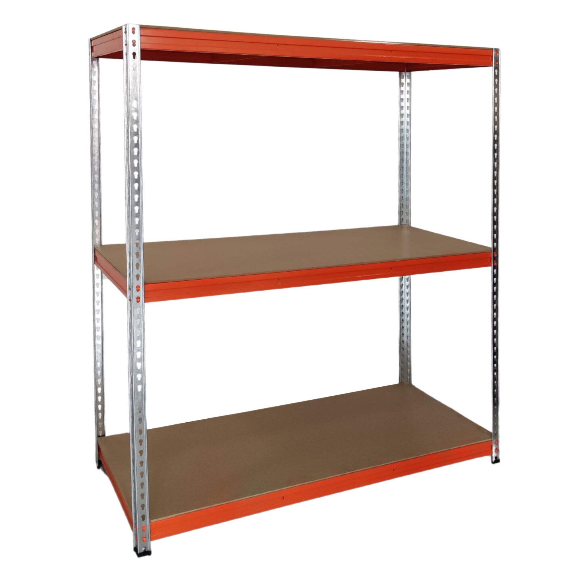 3-tier Adjustable Galvanized Rack, Boltless Storage Shelving, Garage Utility Shelves, for Warehouse Pantry Closet Kitchen