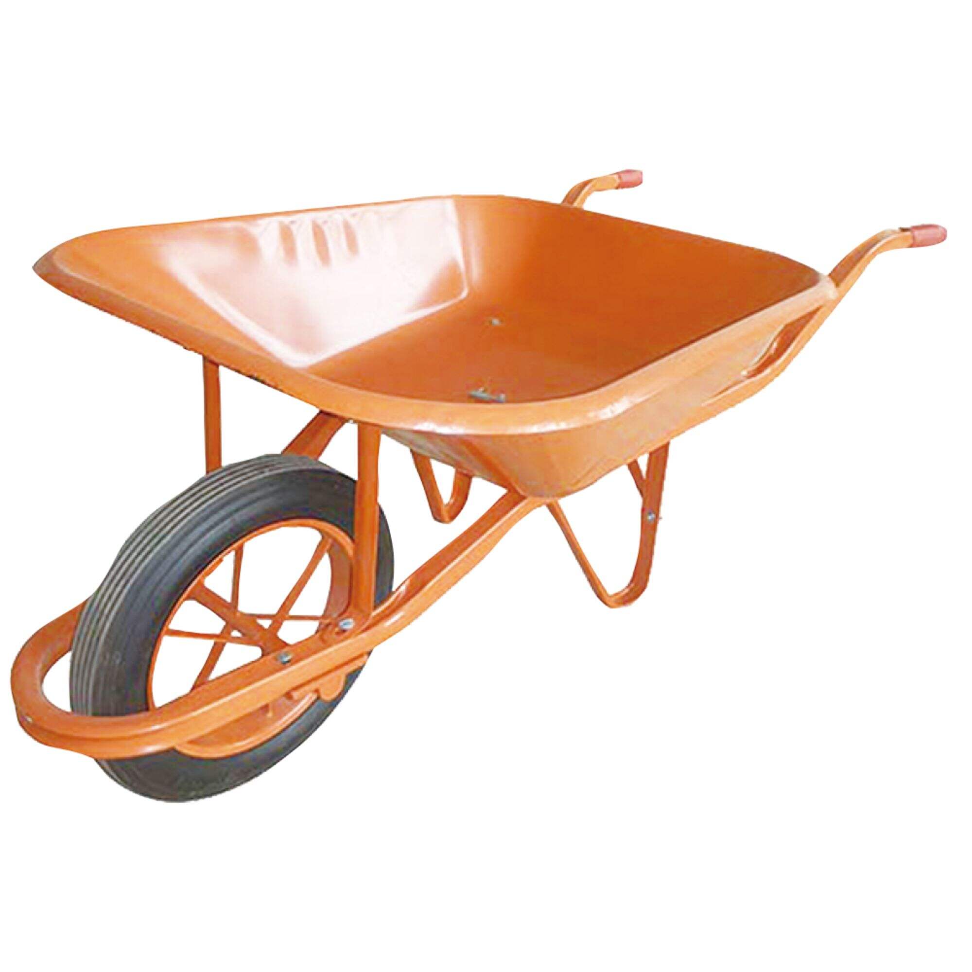 WB6400H Garden Wheelbarrow, Wheel Barrow, for Construction Building, with Steel Framed, 15x3 inch Solid Wheel