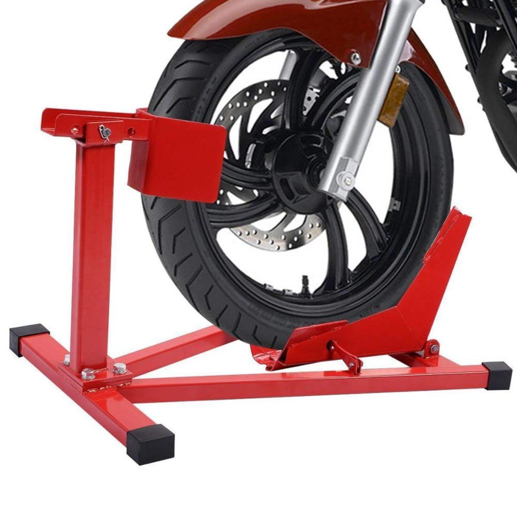 Adjustable Motorcycle Wheel Chock, Steel Motorcycle Wheel Support Paddock Stand, for 15